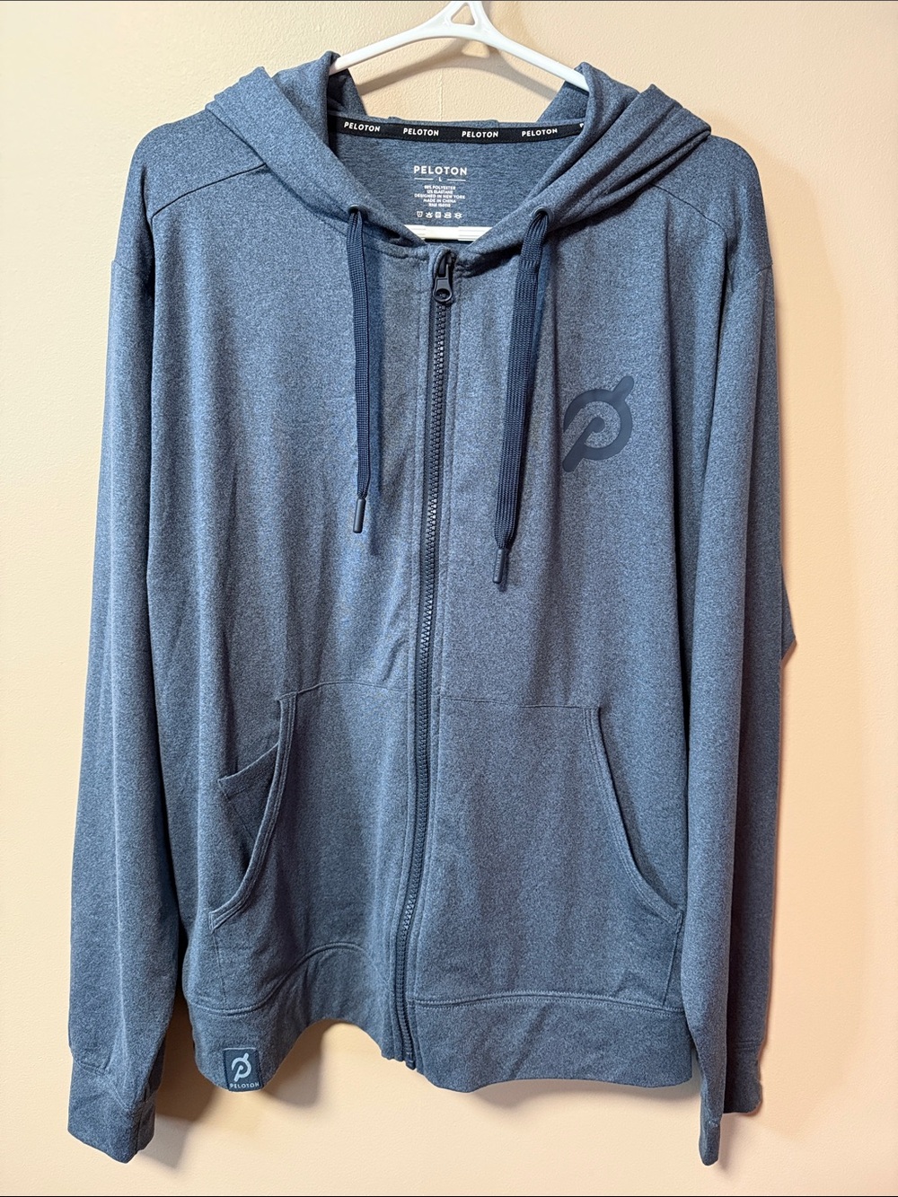 Peloton Charcoal Gray Zip-Up Hoodie Jacket